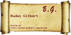 Budai Gilbert névjegykártya