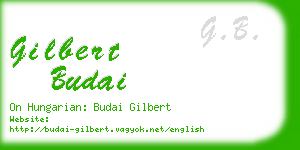 gilbert budai business card